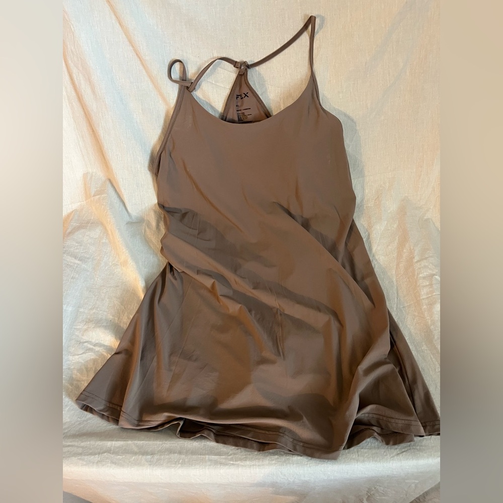 Brown Sleeveless Dress- Activewear
